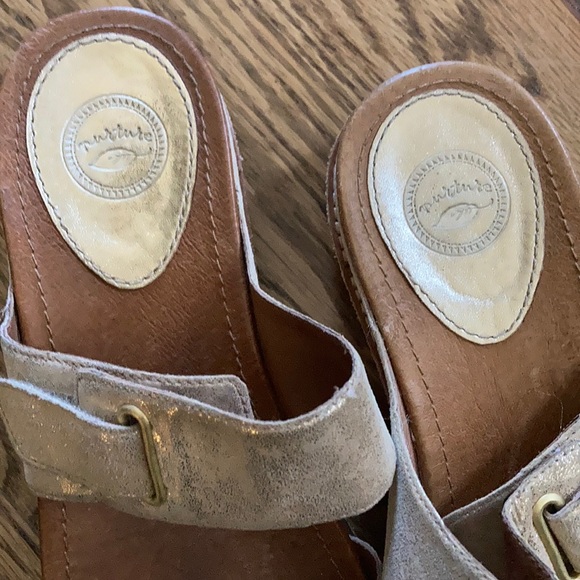 Nuture Metallic Gold Sandals size 10 - Picture 6 of 7